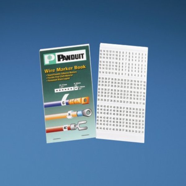 Panduit Wire Marker Book, Vinyl Cloth, Nema PCMB-10